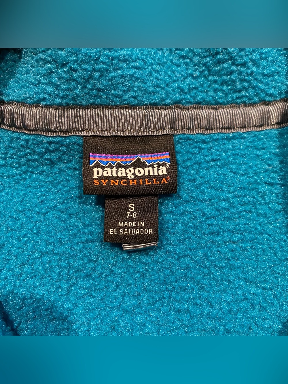 (S) Patagonia Lightweight Synchilla Snap-T Fleece Pullover Yellow Blue Small - Picture 5 of 13